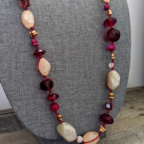 Chico's Multi-Colored Beaded Necklace, Earring and Bracelet Set - Picture 2 of 7